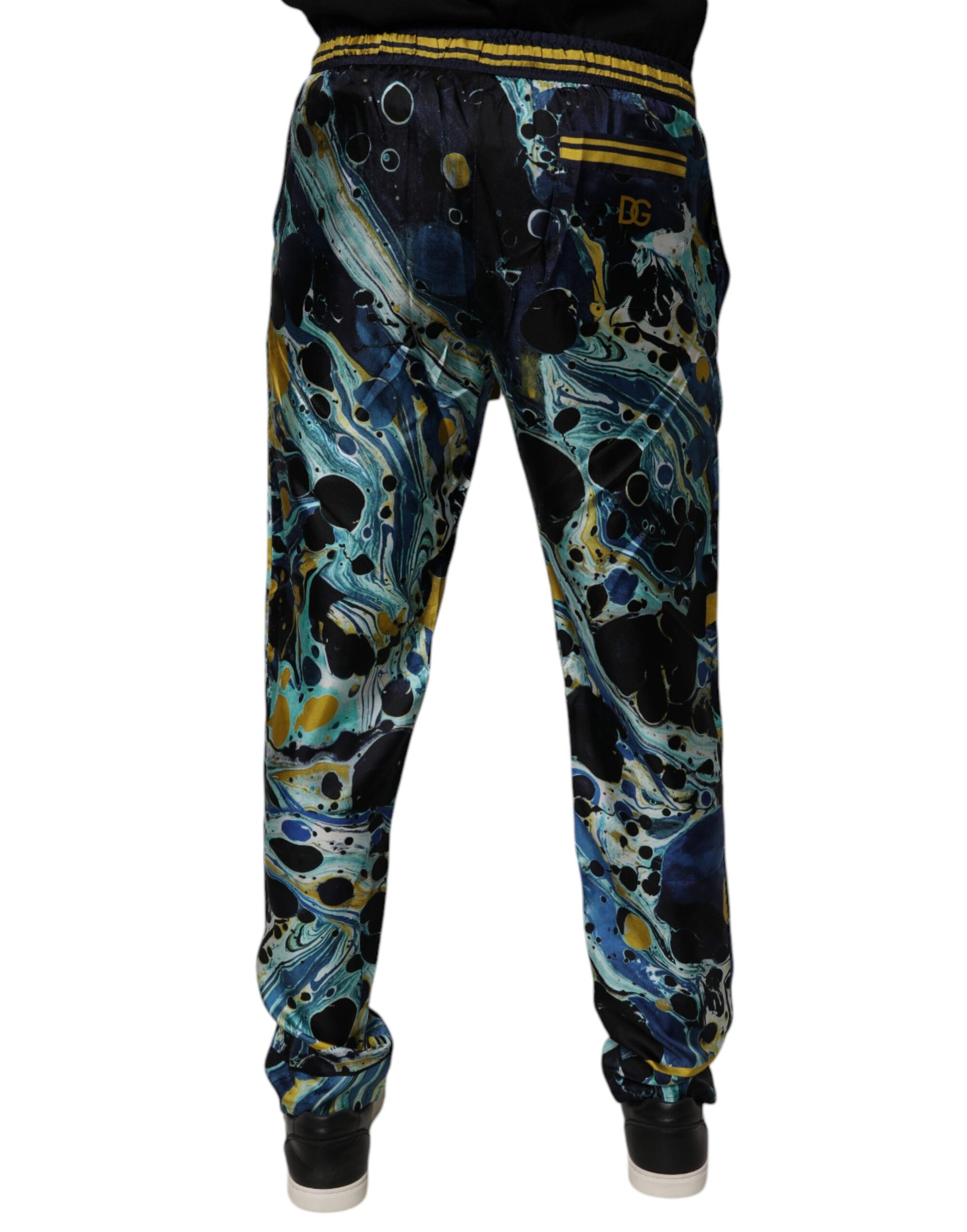 Pair of colorful pants with a patterned design