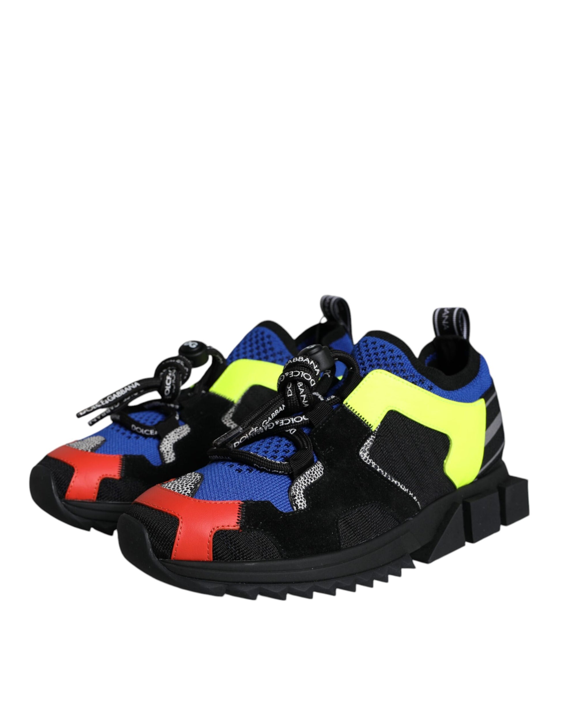 Baby shoes with red and blue accents