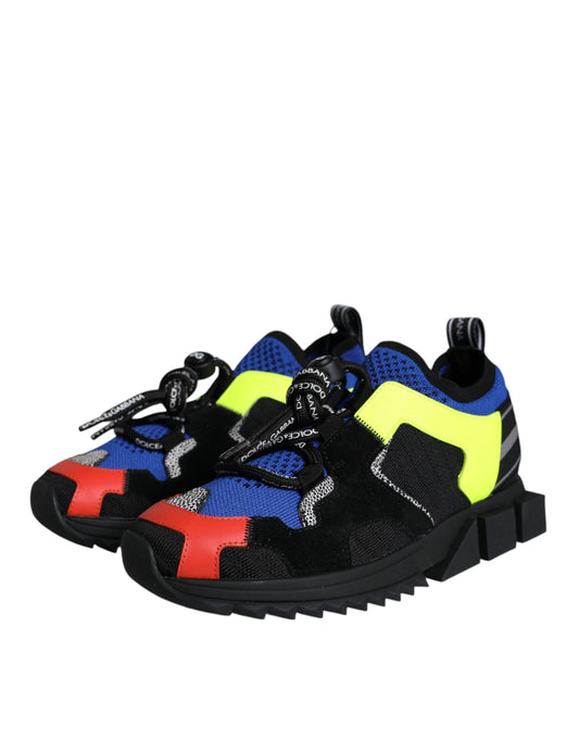Baby shoes with red and blue accents