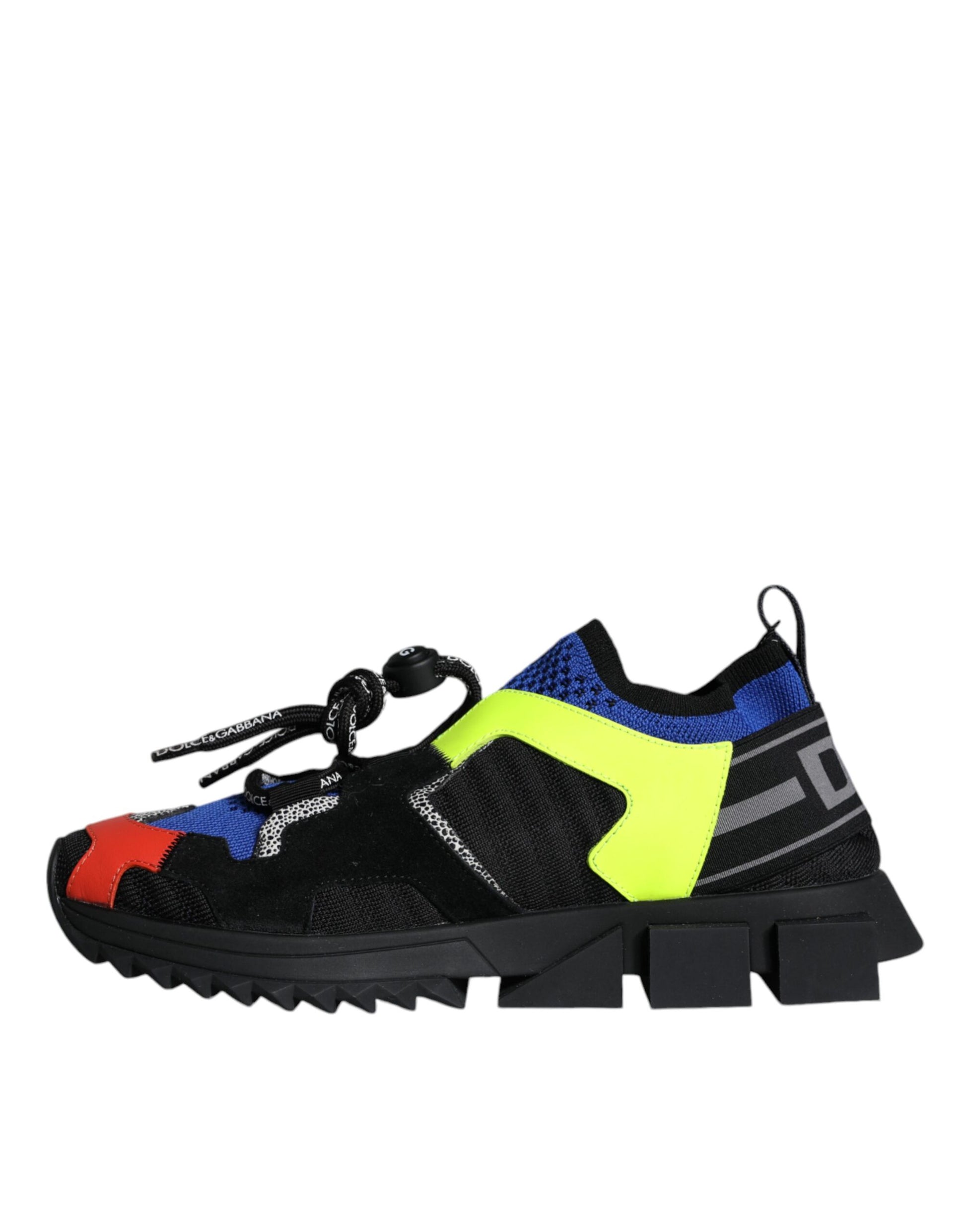 Colorful hiking shoe with laces and a pull tab on top