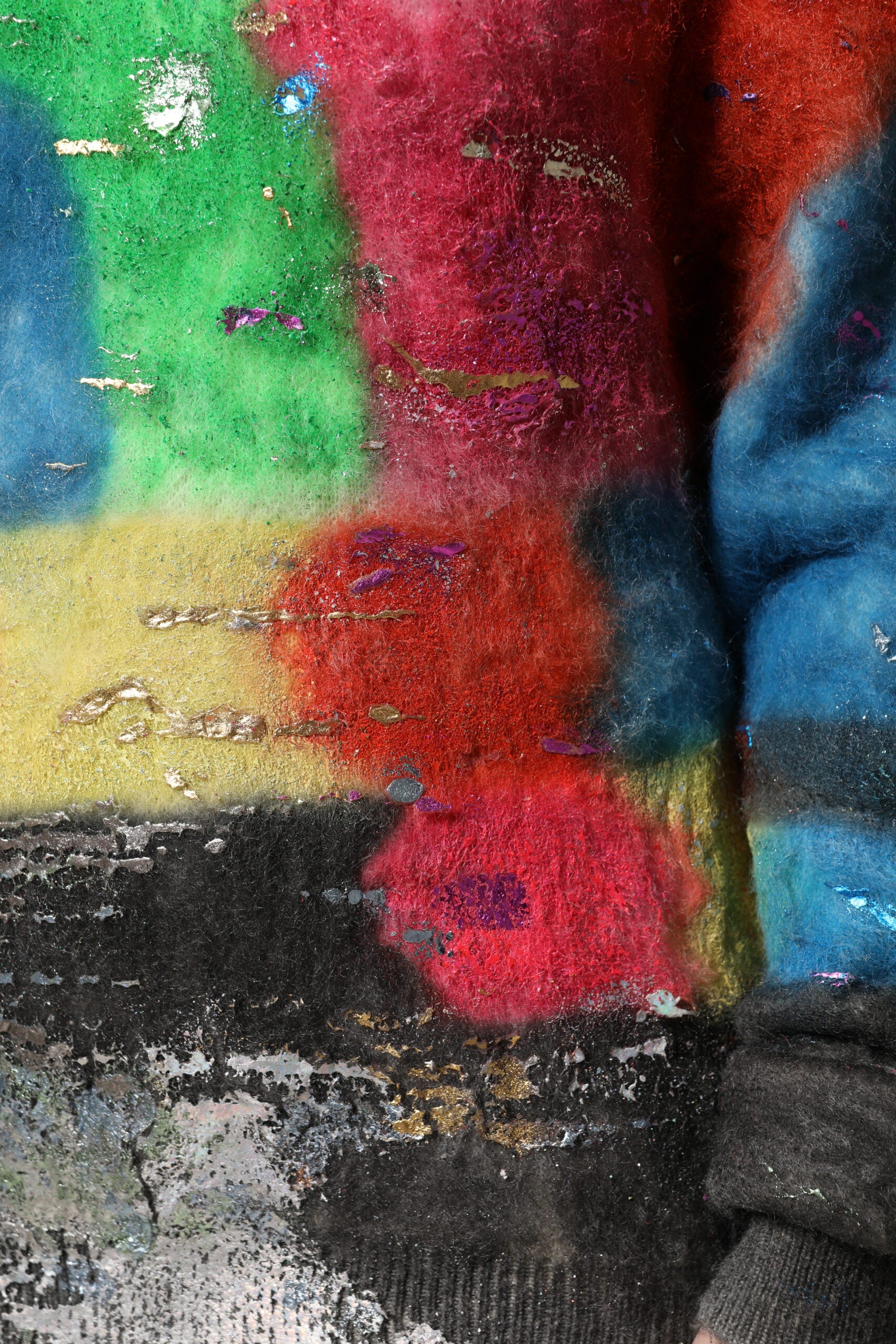 Colorful abstract art on fabric