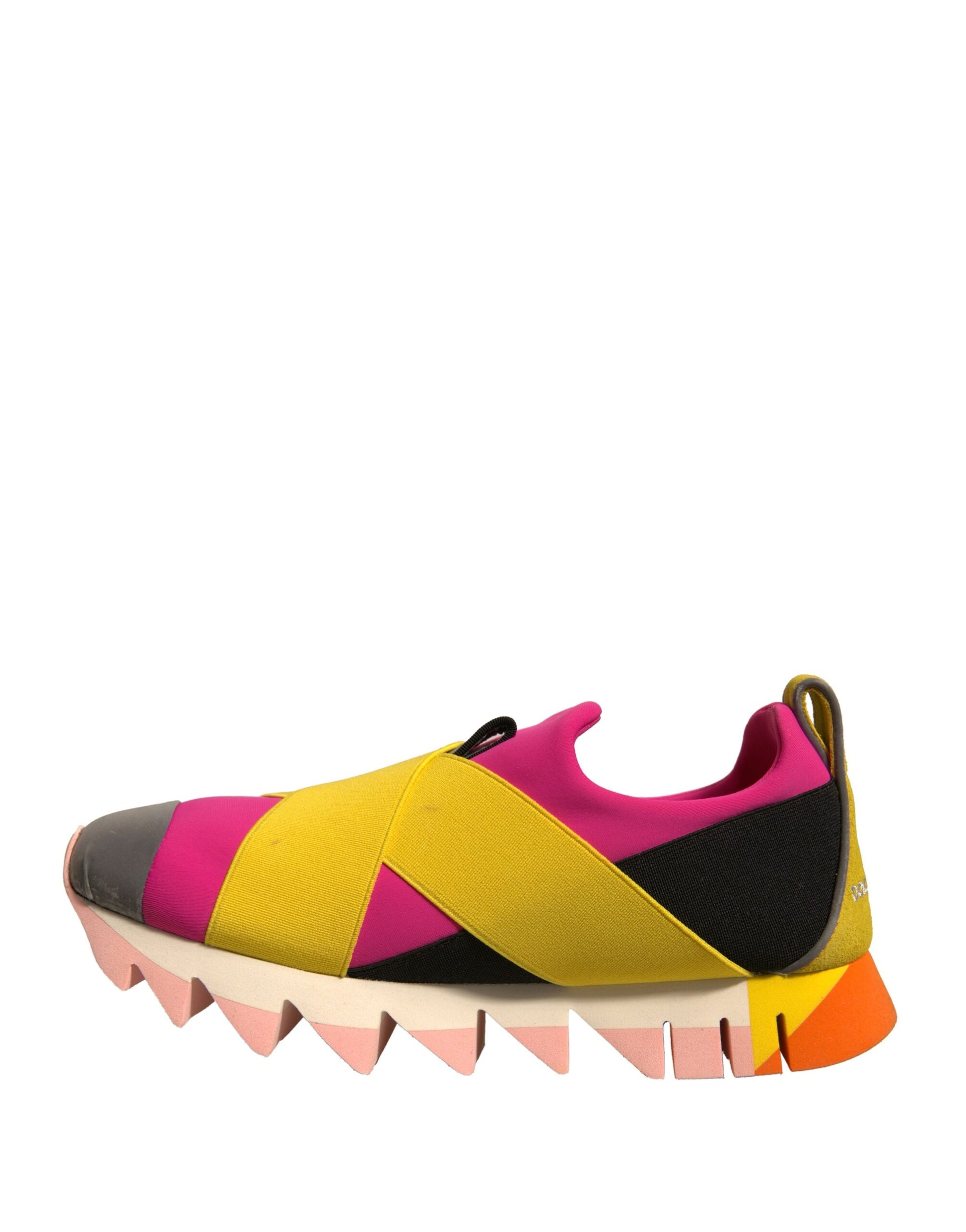 Colorful sneaker with pink laces