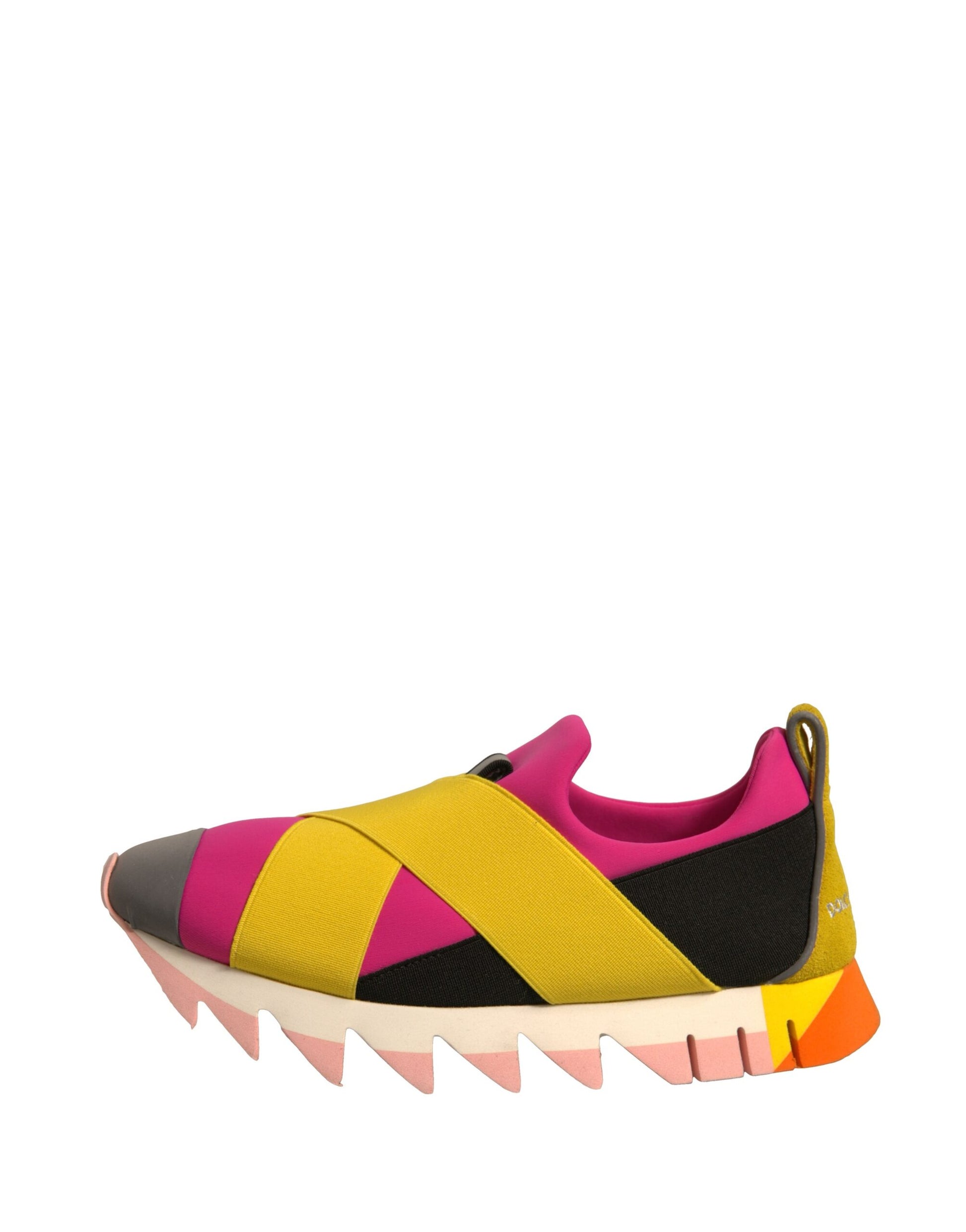 Colorful sneaker with pink laces
