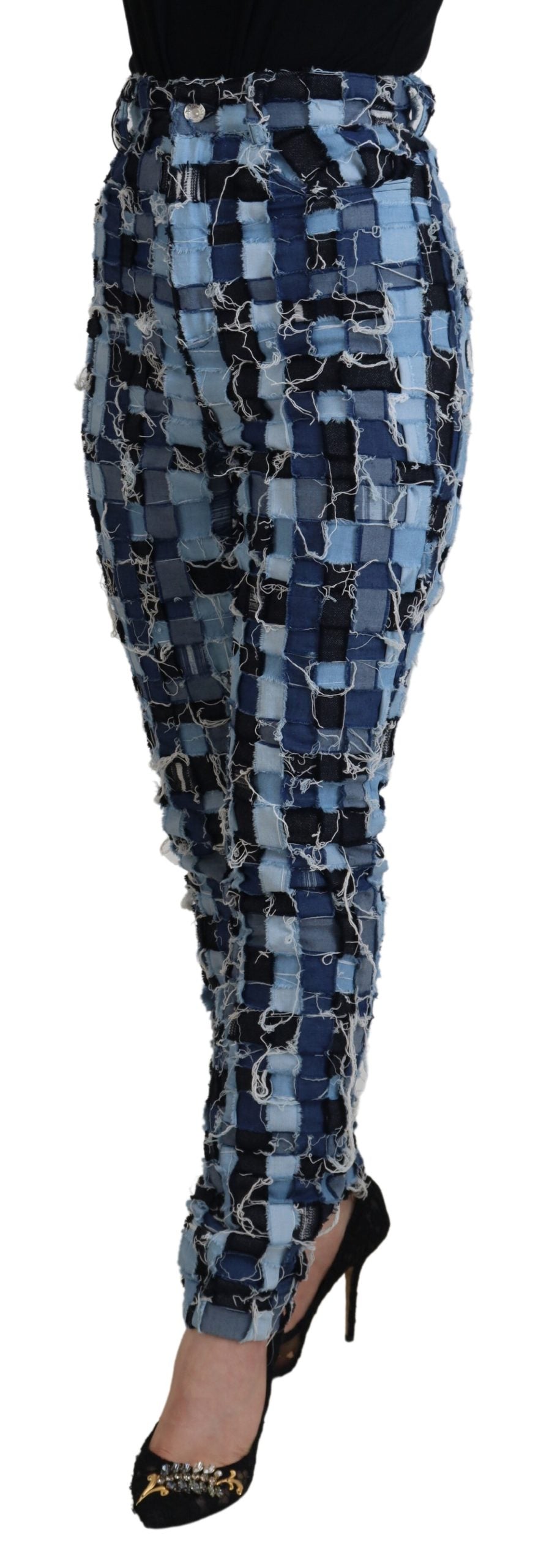 Pair of patterned pants on a mannequin