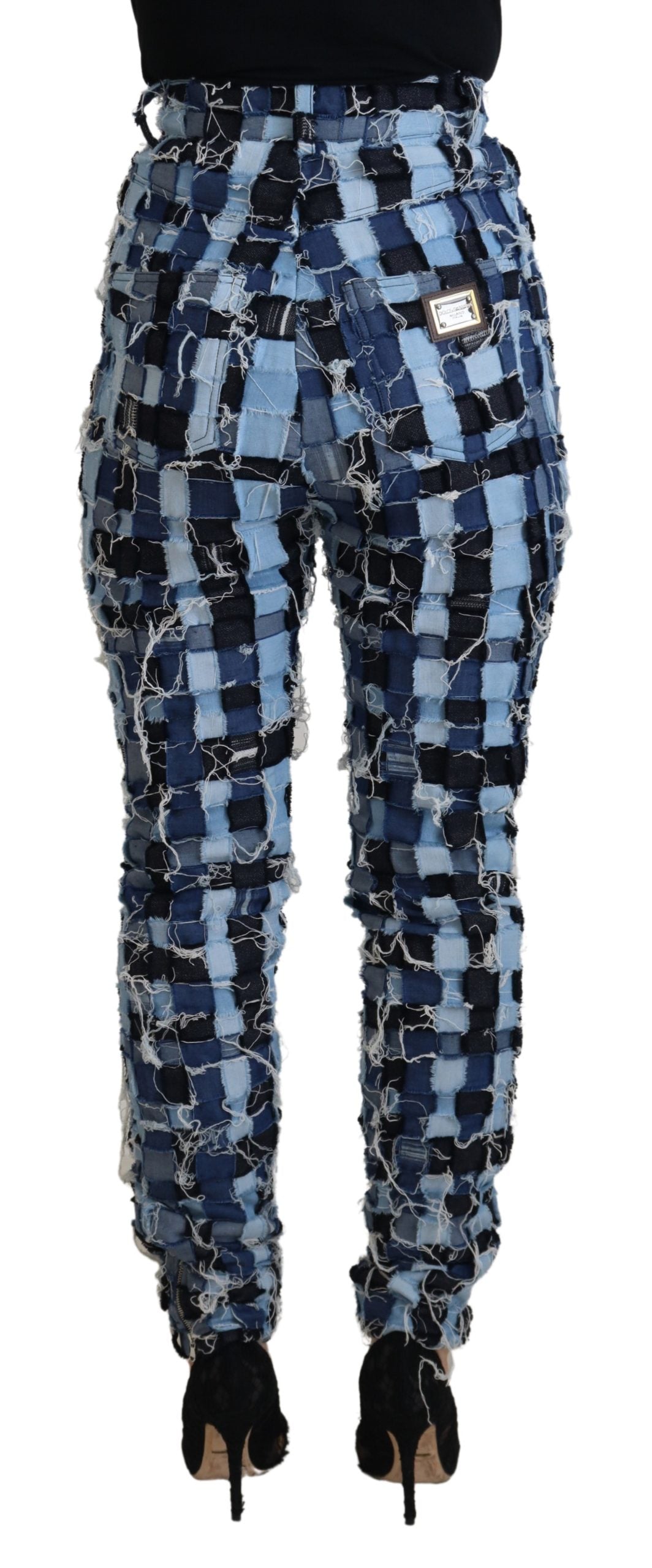 Pair of blue and white patterned pants