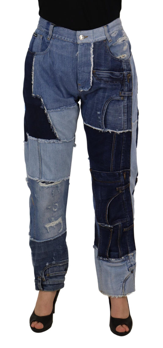 Pair of distressed jeans