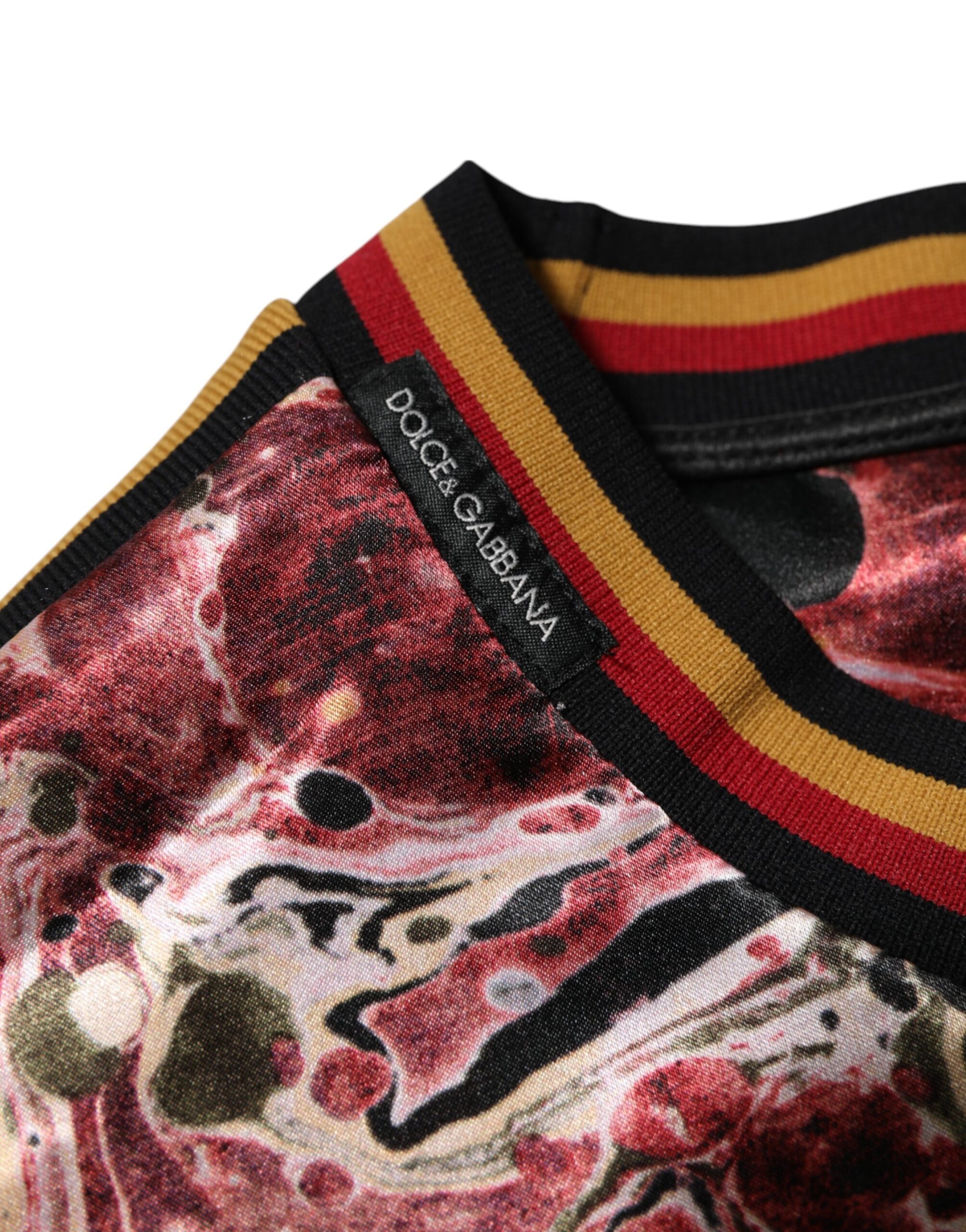 Red and black shirt with a marbled pattern