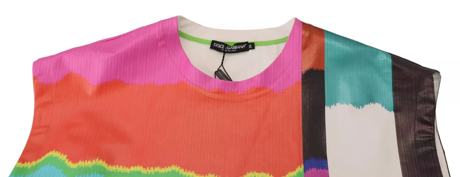 Colorful striped shirt on hanger