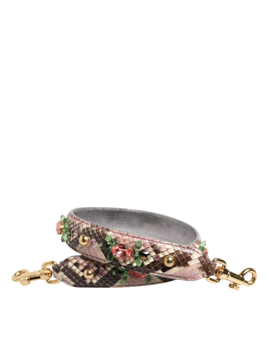 Bracelet with floral pattern and gold accents