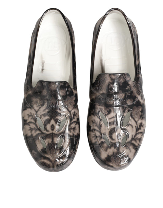 Pair of women's shoes with animal print design