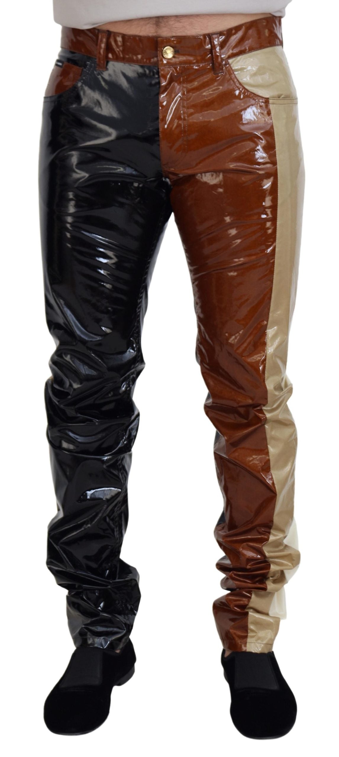 Pair of black, gold, and brown pants
