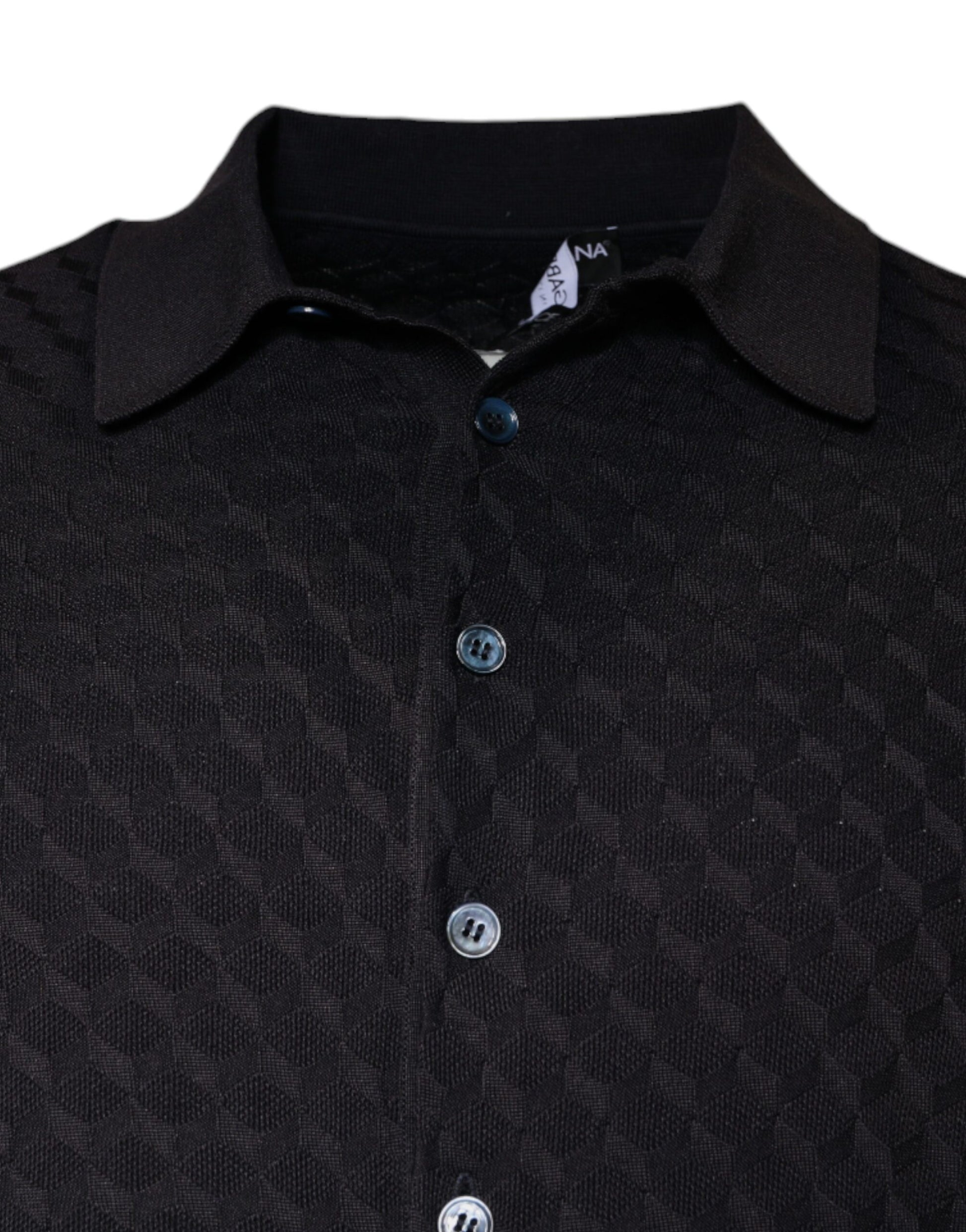 Black shirt with buttoned front