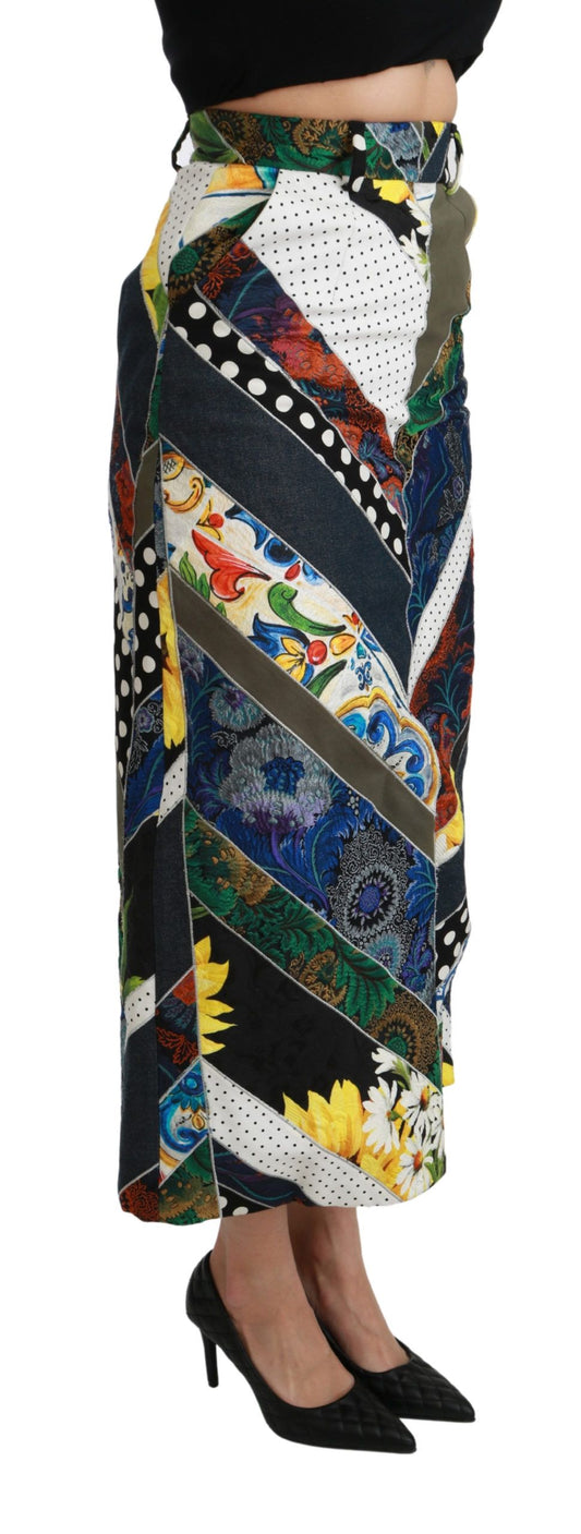 Colorful skirt with geometric patterns