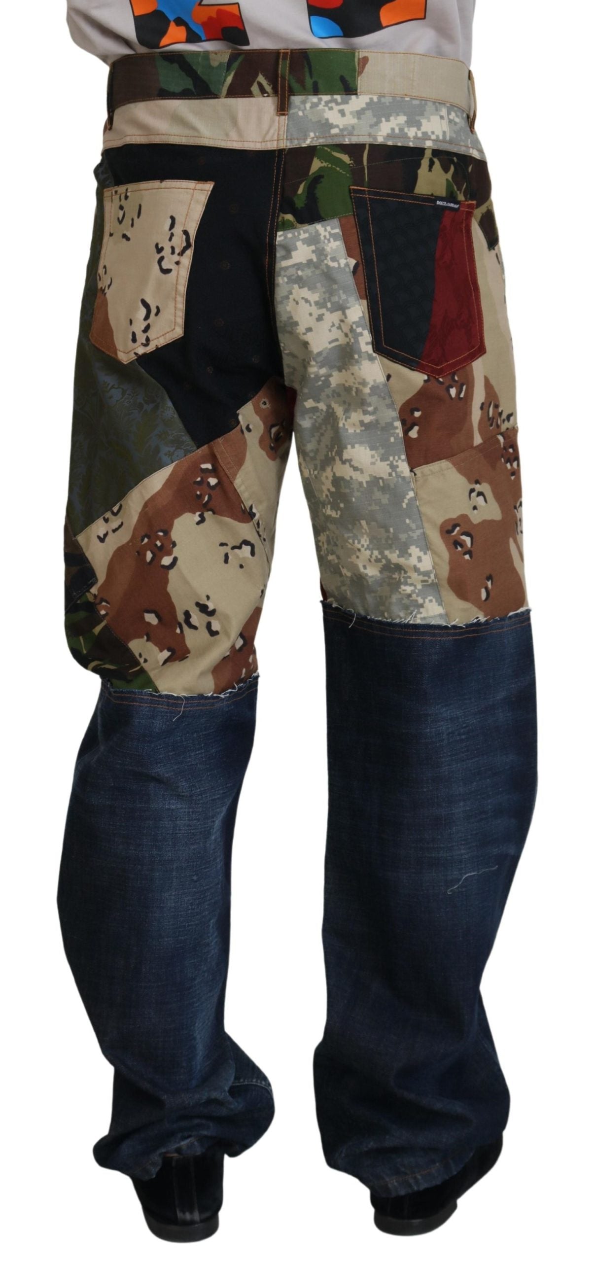 Pair of overalls with camouflage pattern on legs