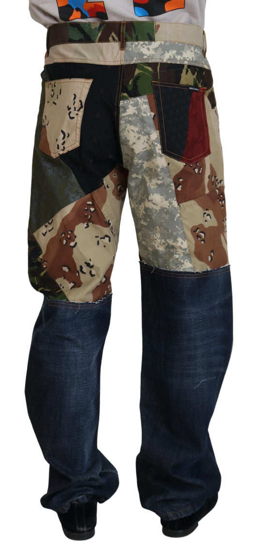 Pair of overalls with camouflage pattern on legs