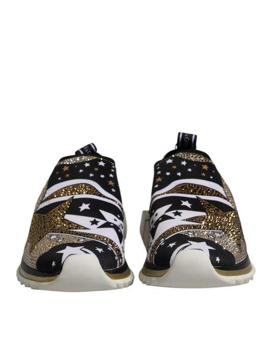 Pair of sneakers with star pattern on side
