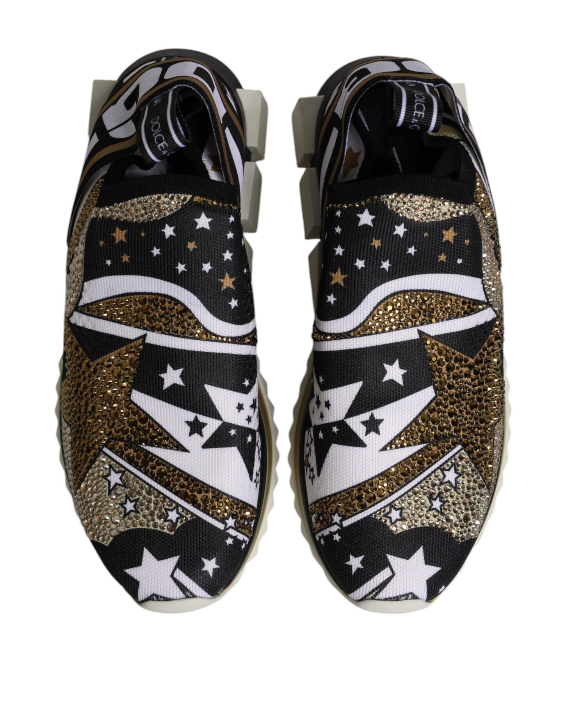 Pair of shoes with stars and stripes design