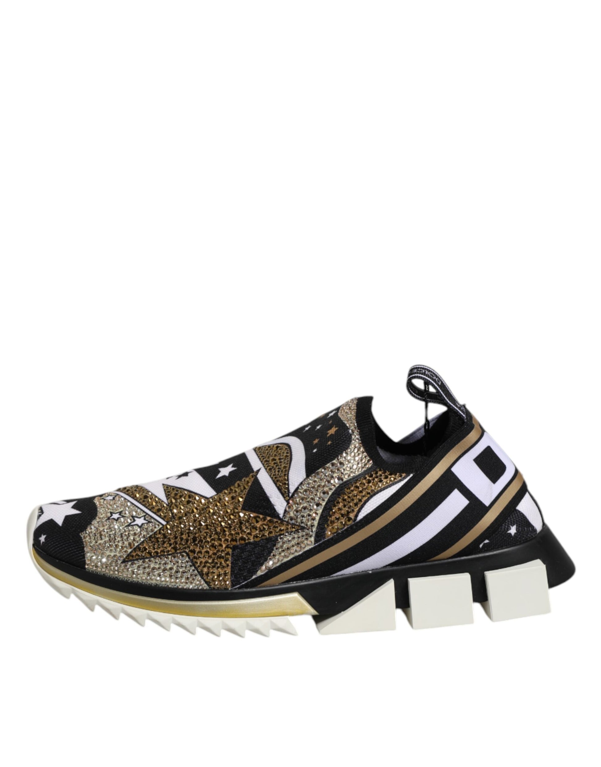 High top sneaker with glittery stars and stripes design