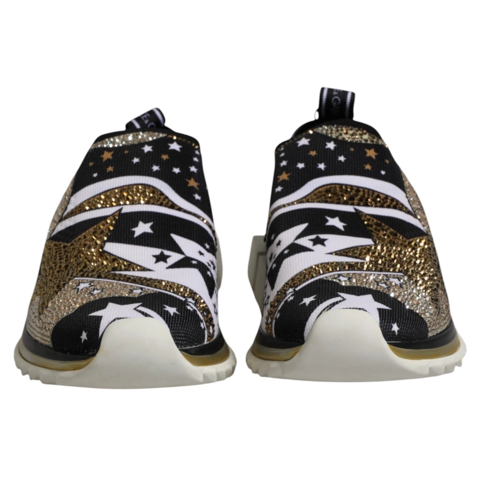 Pair of sneakers with stars and stripes design