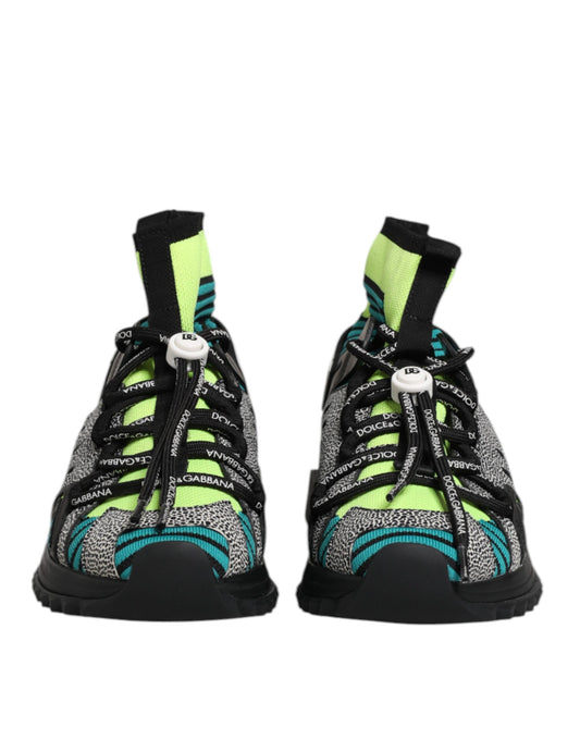 Pair of colorful hiking boots with laces