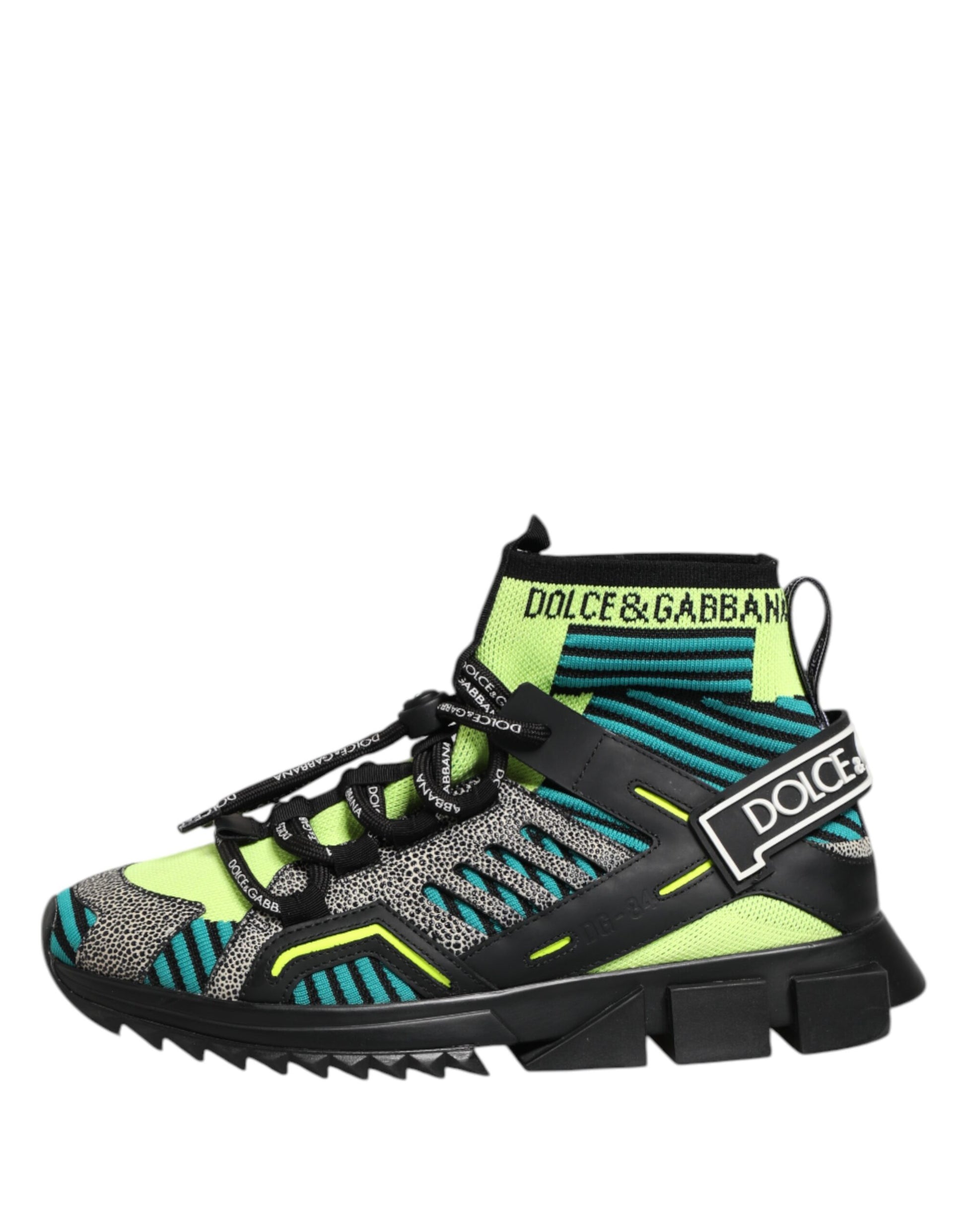 High top sneaker with brand logos on side