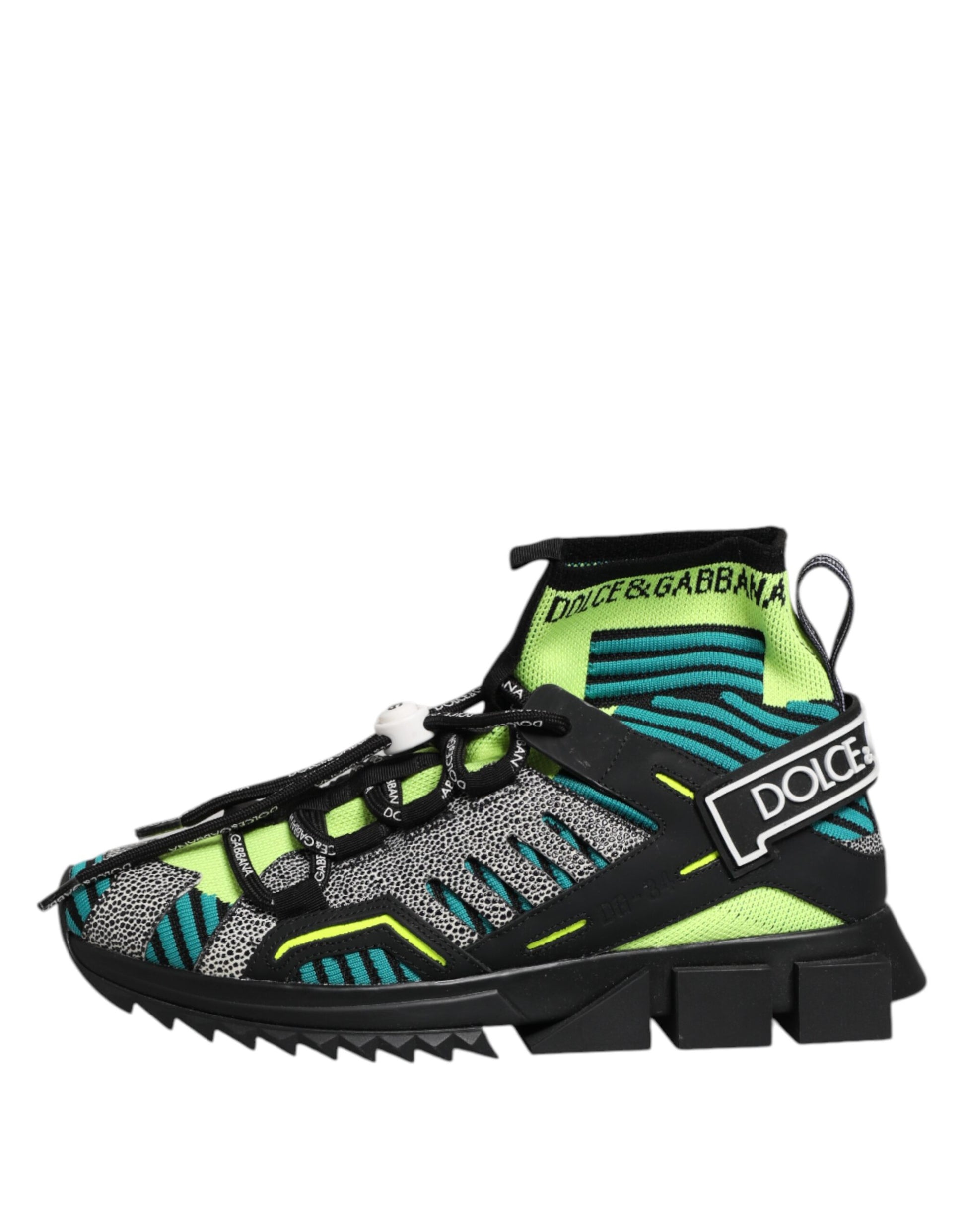 Green and black hiking boot