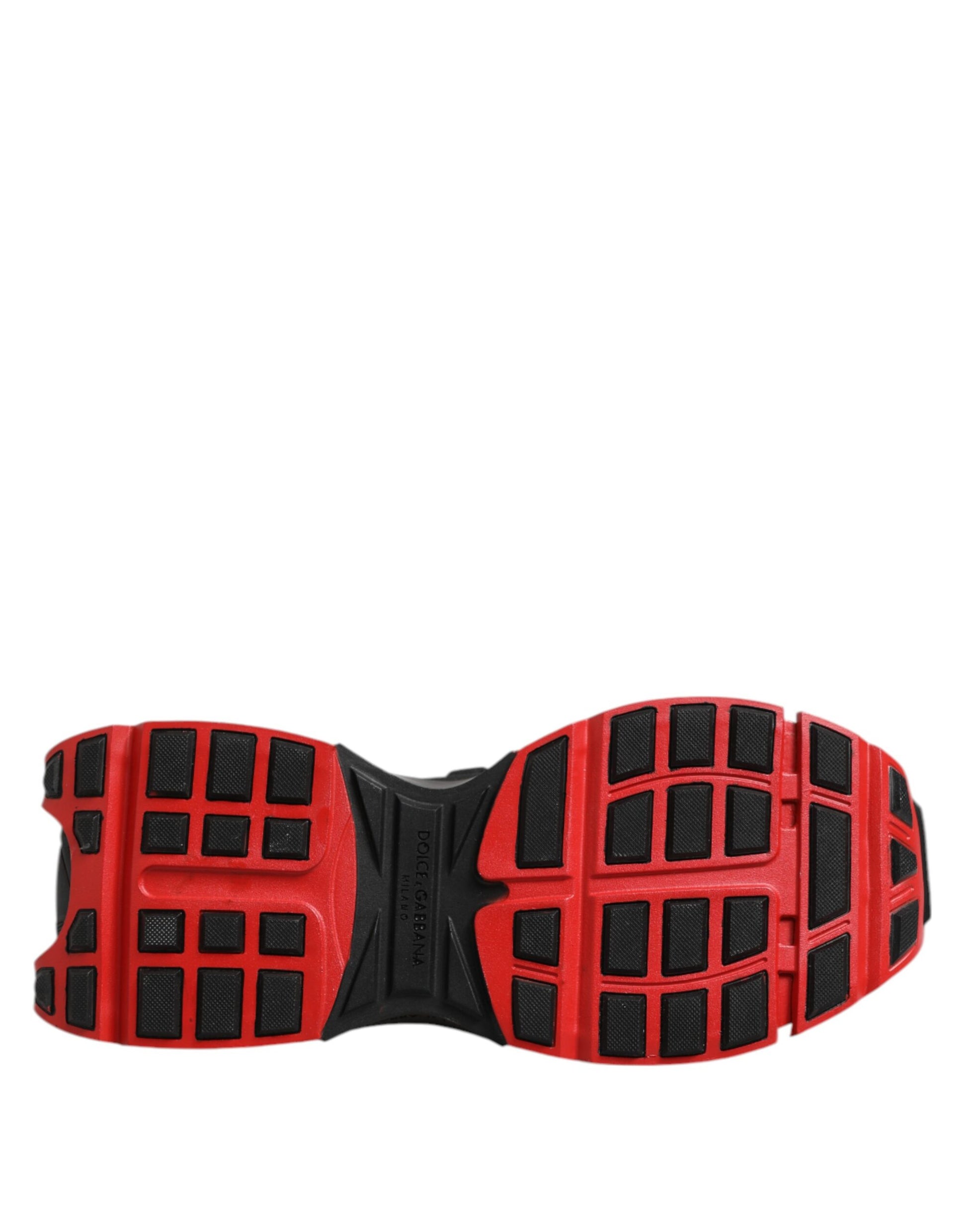 Red and black athletic shoe