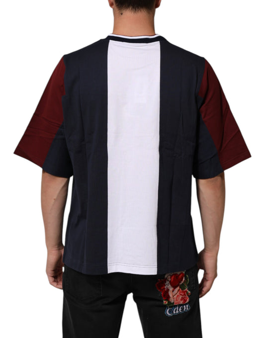 Mannequin wearing a short sleeve shirt with red and white stripes on back