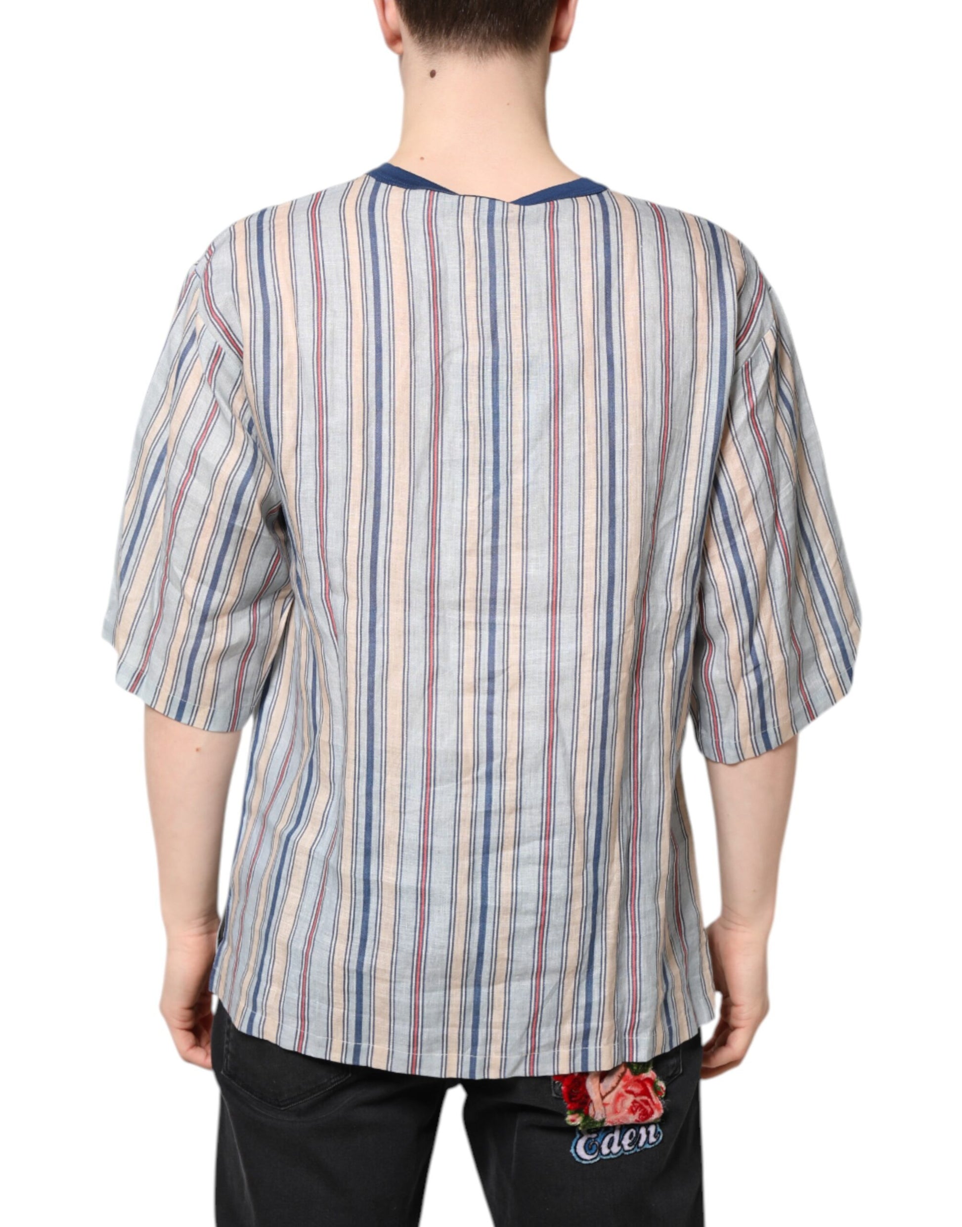Back of striped shirt on mannequin