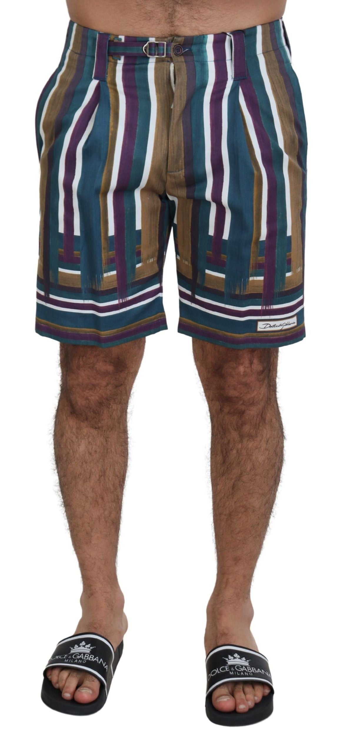 Men's swim trunks with stripes