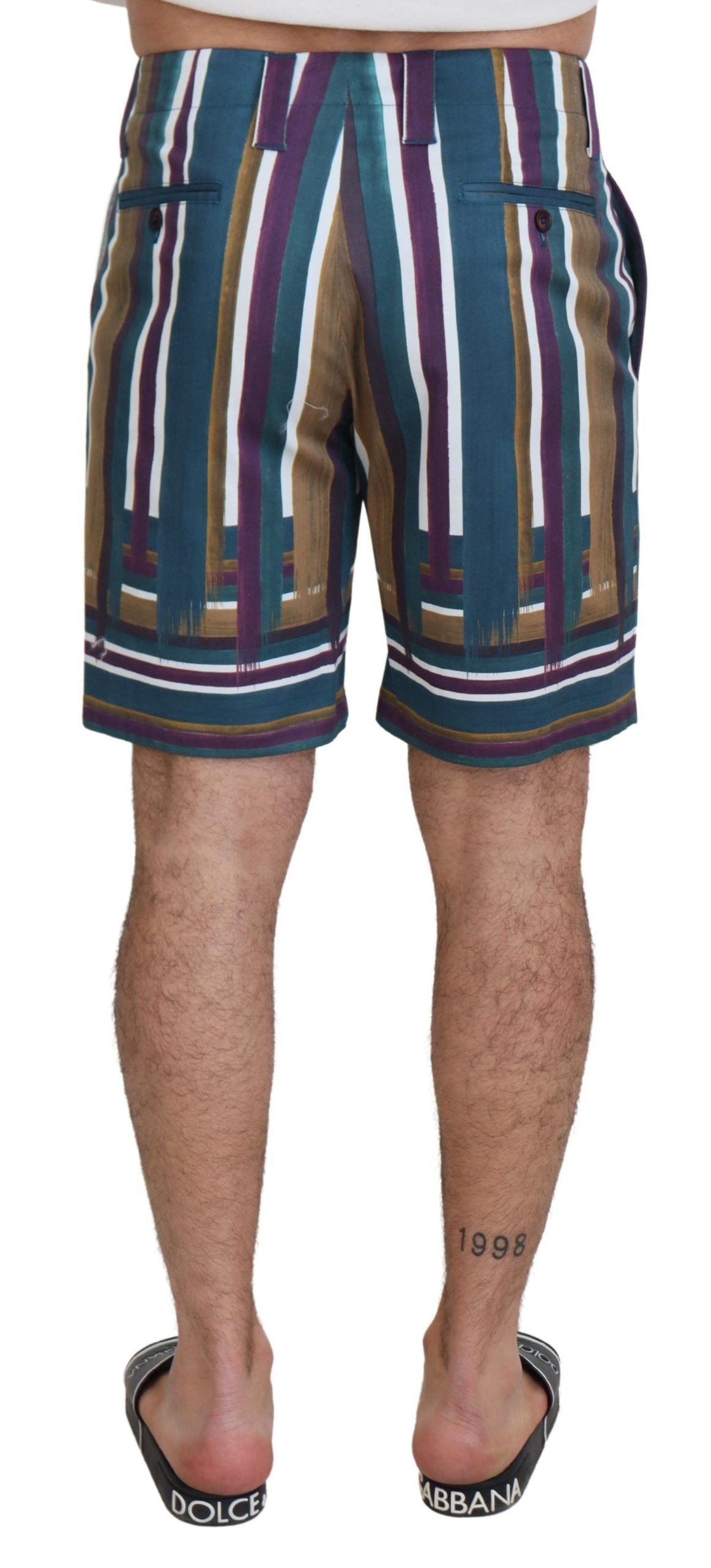 Men's shorts with colorful stripes
