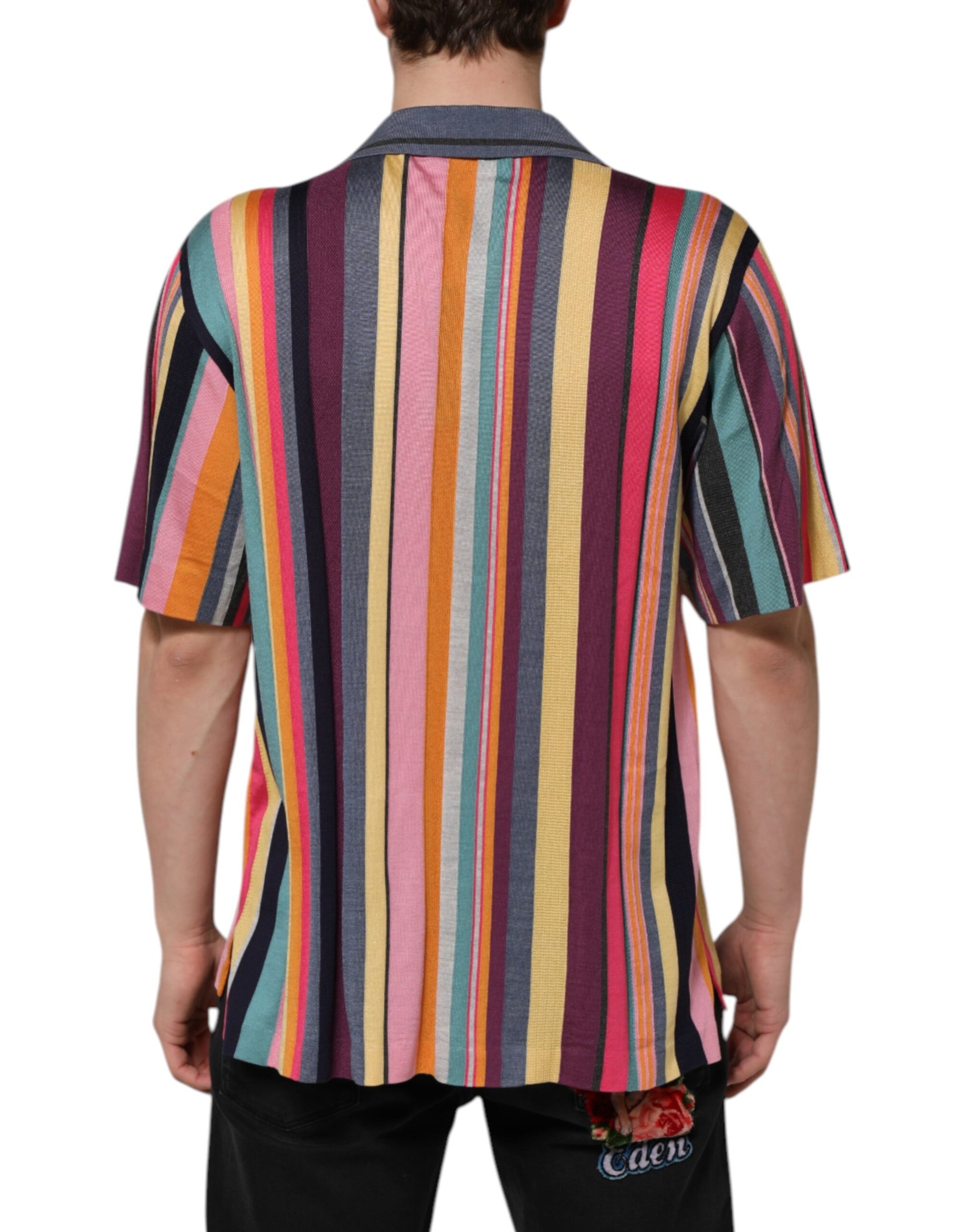 Colorful striped shirt on a mannequin