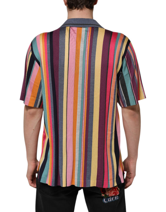 Colorful striped shirt on a mannequin