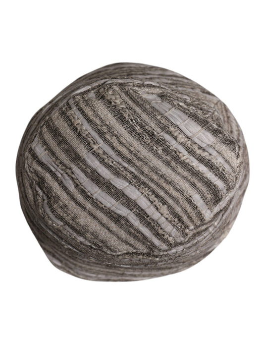 Round ball made of fabric with a striped pattern