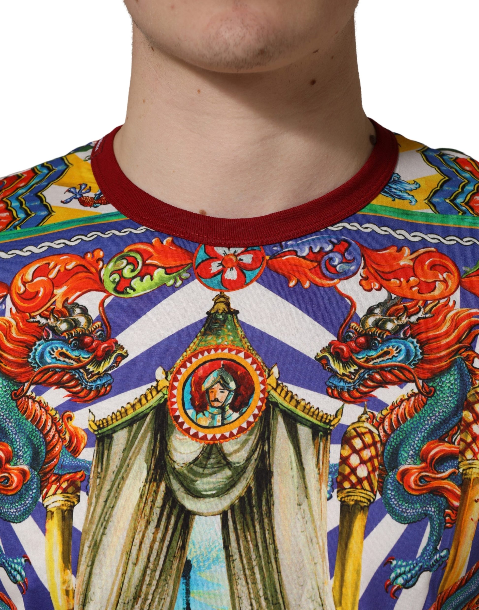 Colorful graphic t-shirt with dragon design