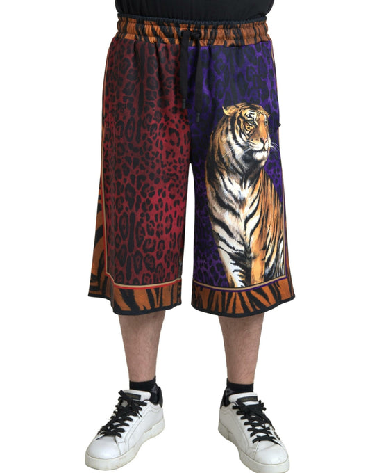 Men's shorts with tiger print