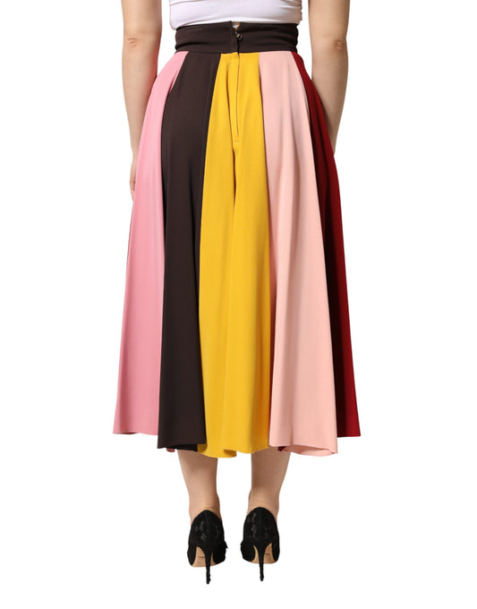 Colorful skirt with black belt
