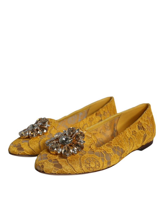Yellow embellished women's shoes
