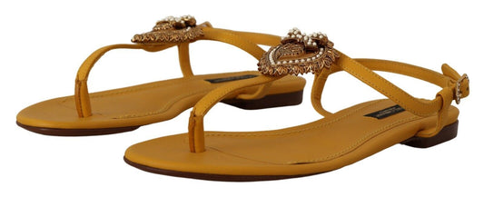 Pair of women's sandals with embellishments and straps