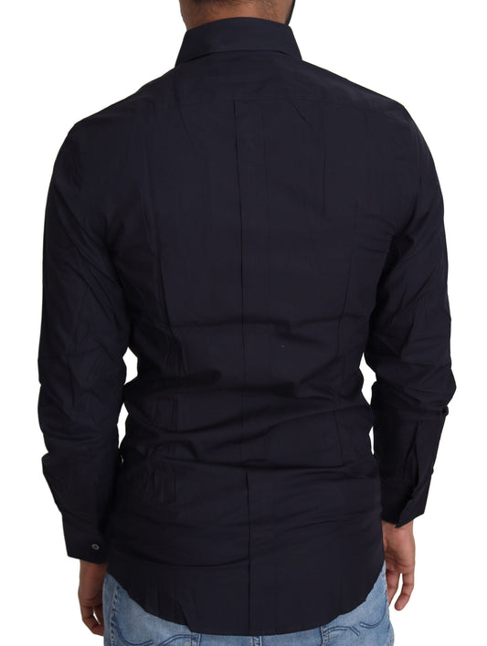 Black men's shirt with long sleeves