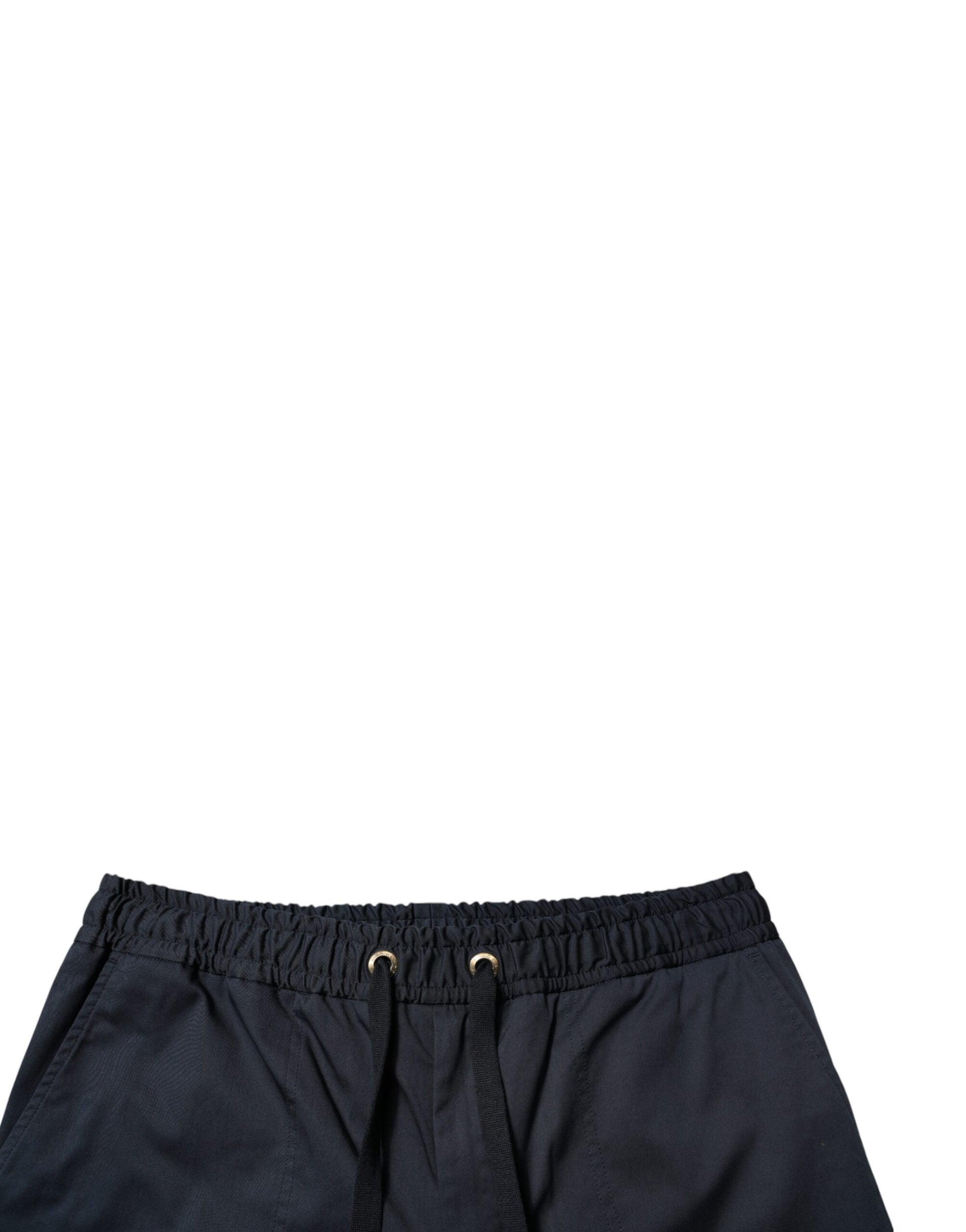 Pair of black shorts with white stripe on side