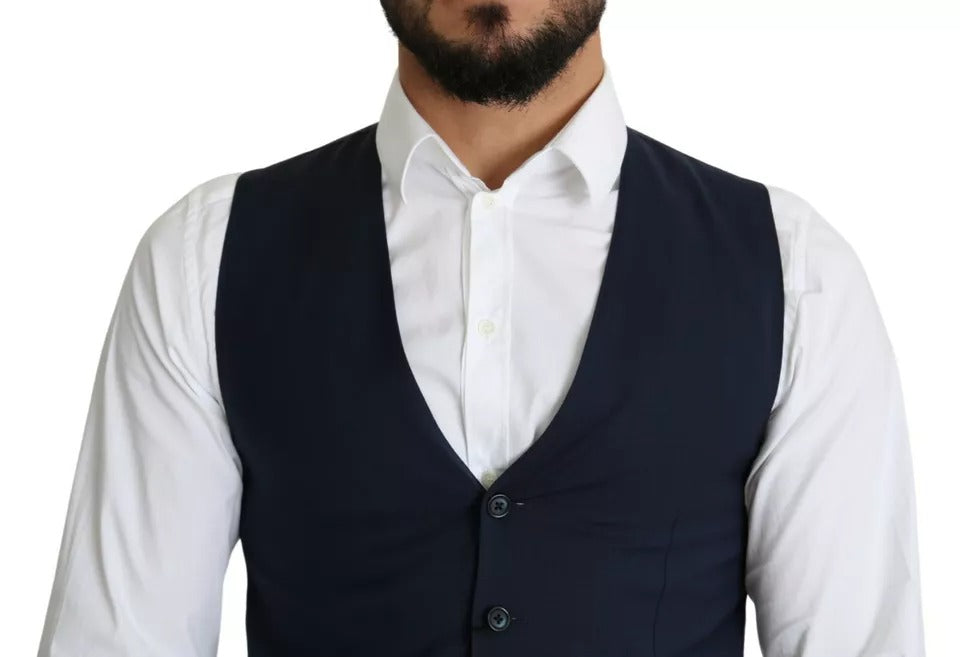 Navy blue men's formal vest from Dolce & Gabbana