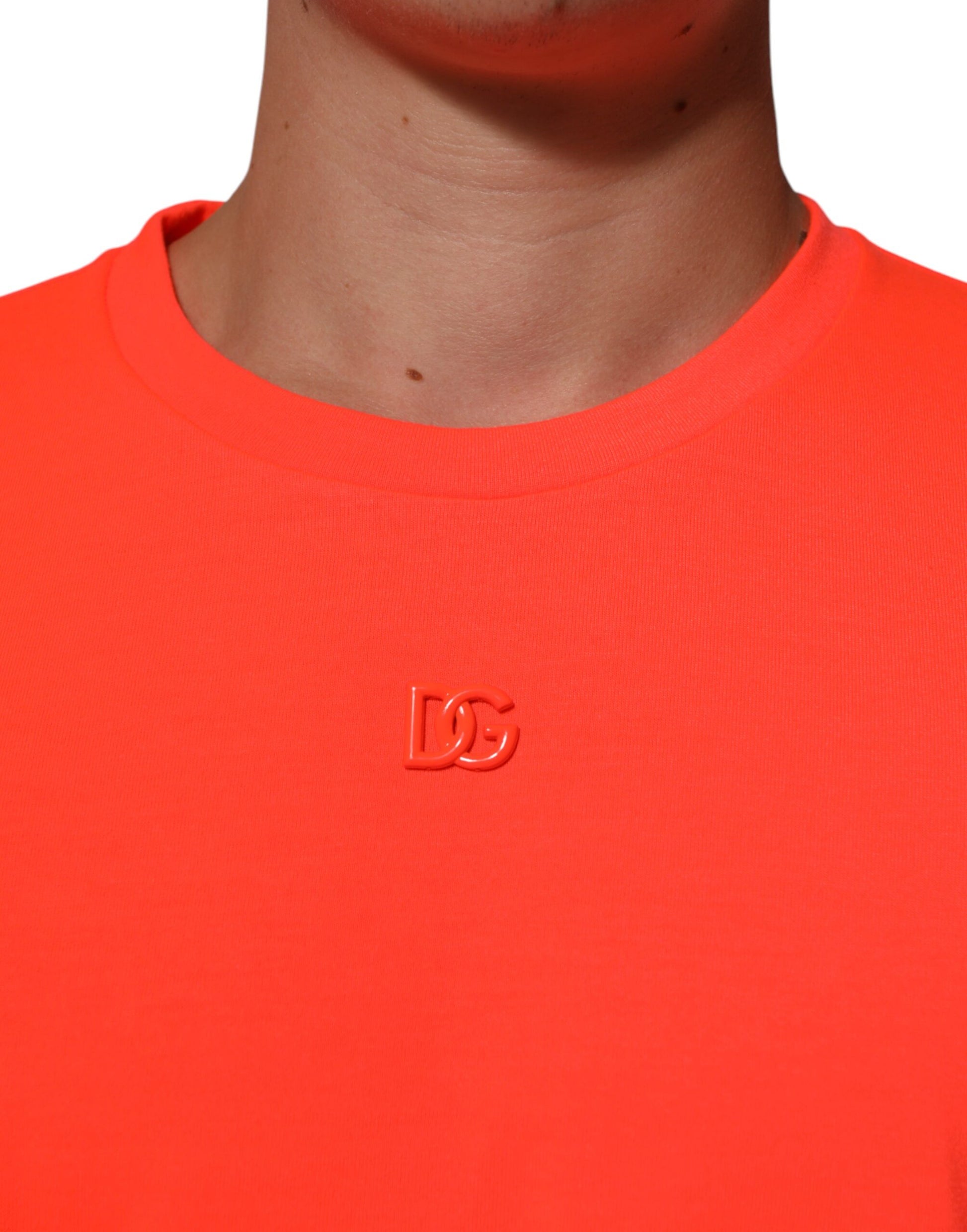 Red shirt with logo on chest