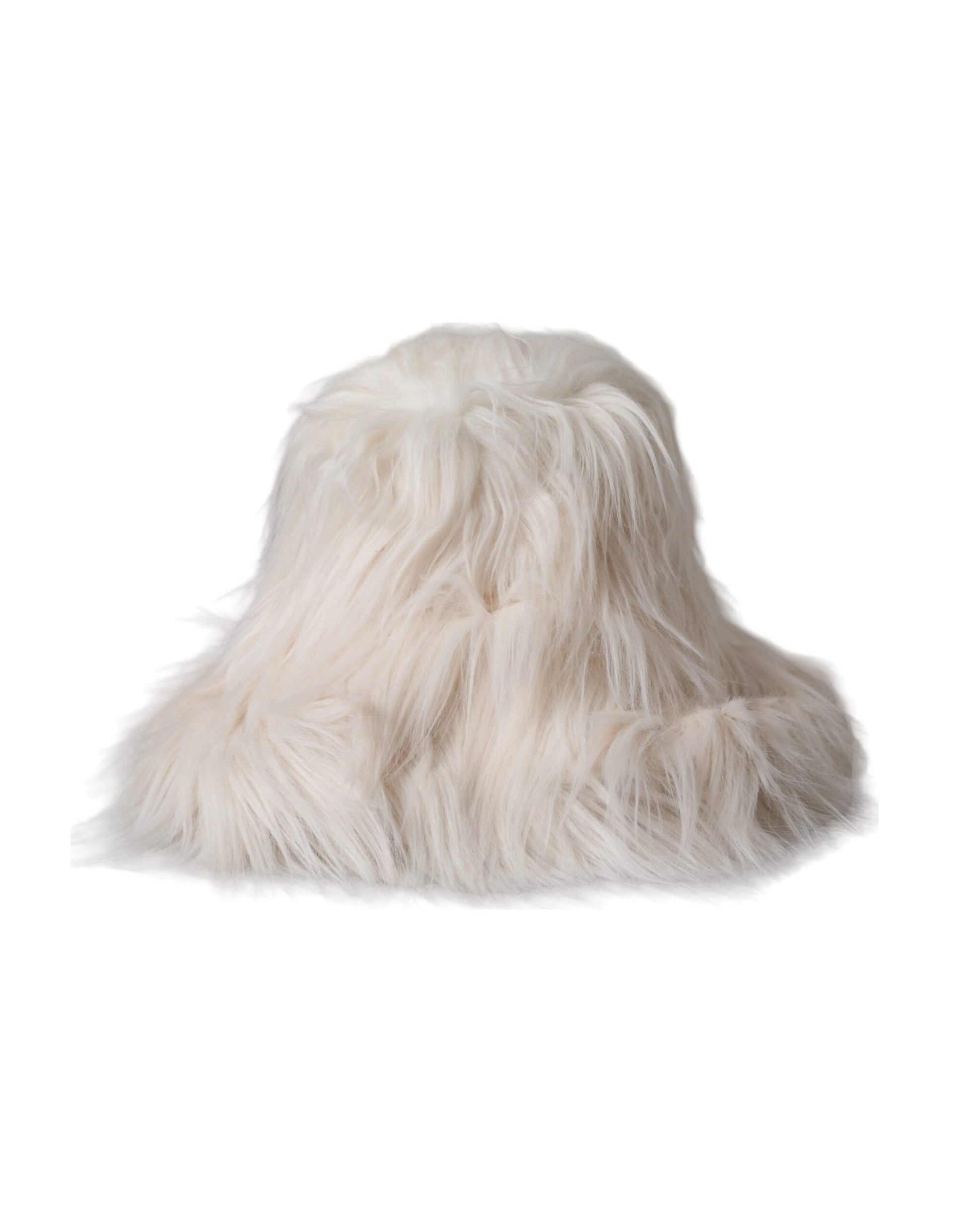 Furry hat on a white background