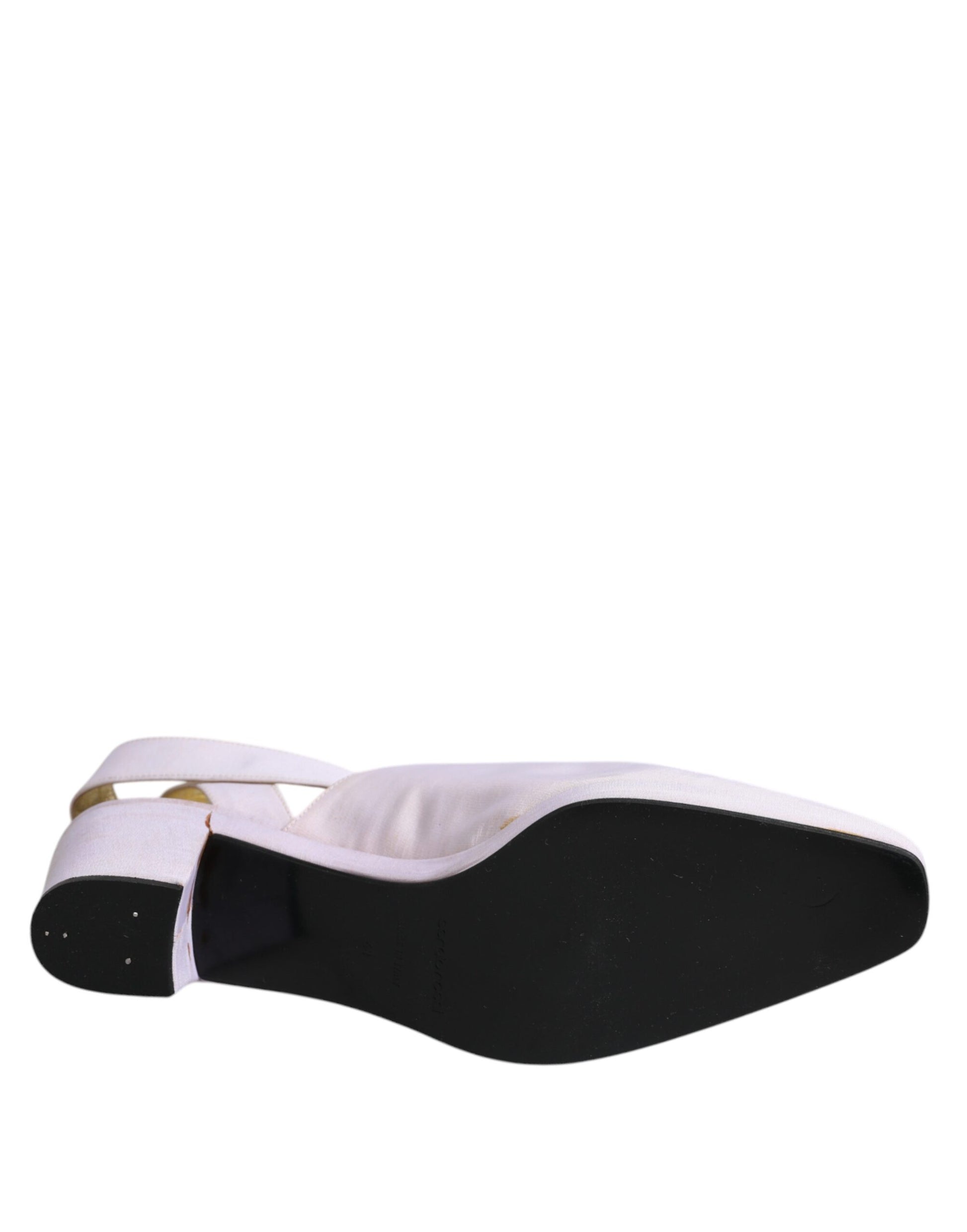 Black and white shoe on a white surface
