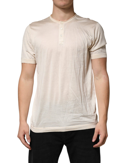 Men's short sleeve t-shirt in beige color