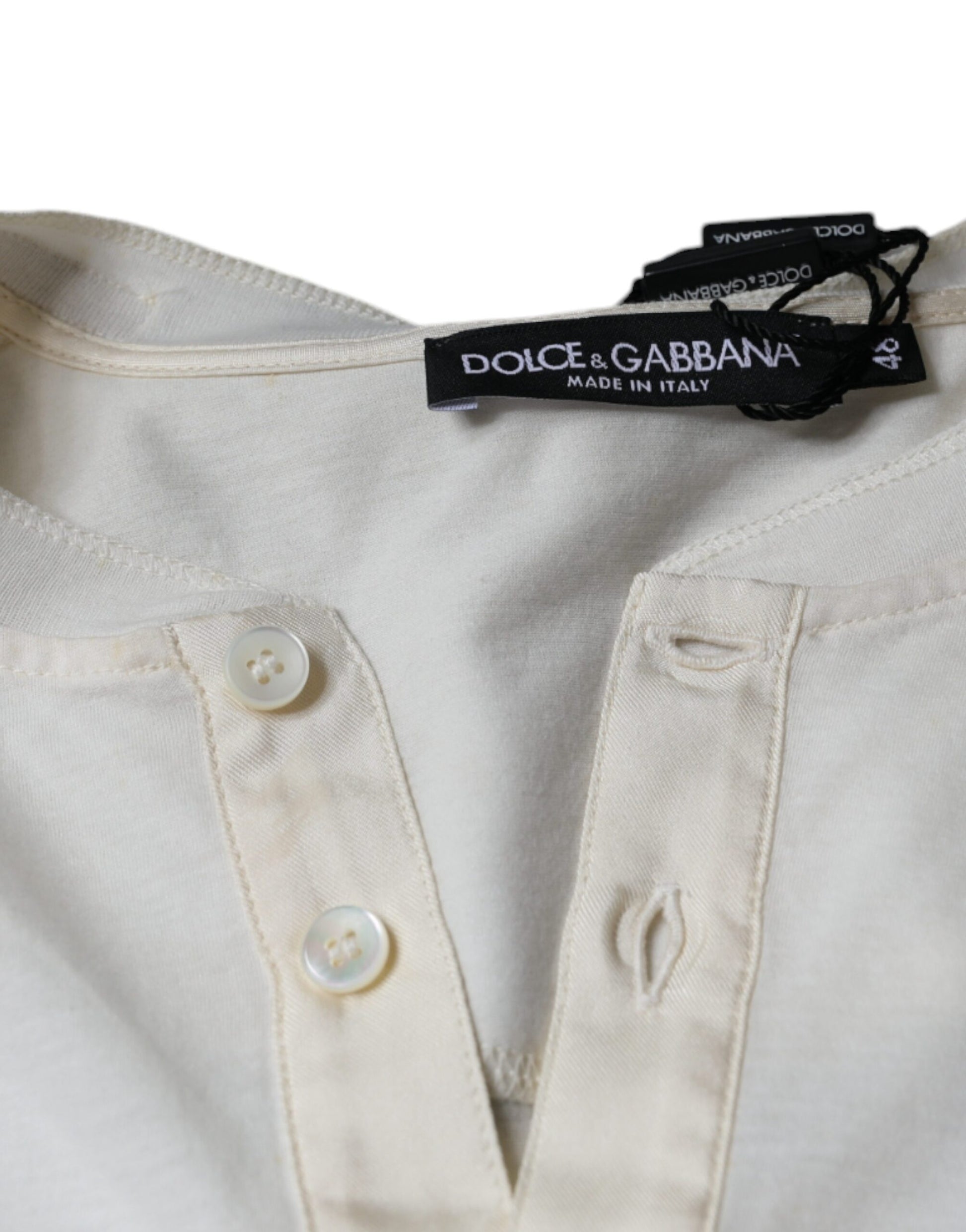 White shirt with buttons on front