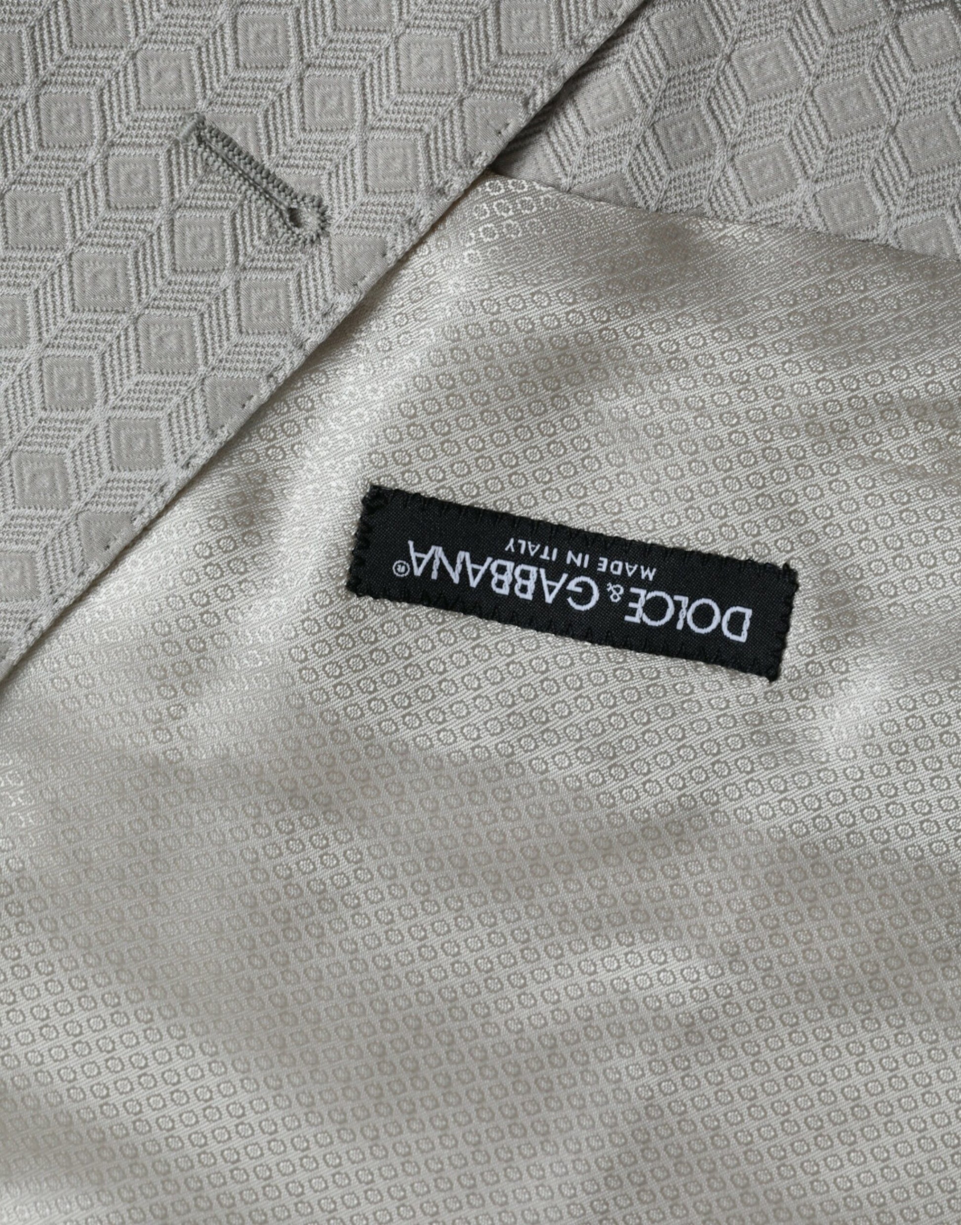 A close-up of a brand waistcoat with intricate embroidery