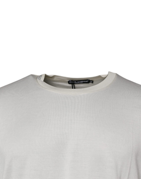 Long sleeve crew neck sweater in neutral tone