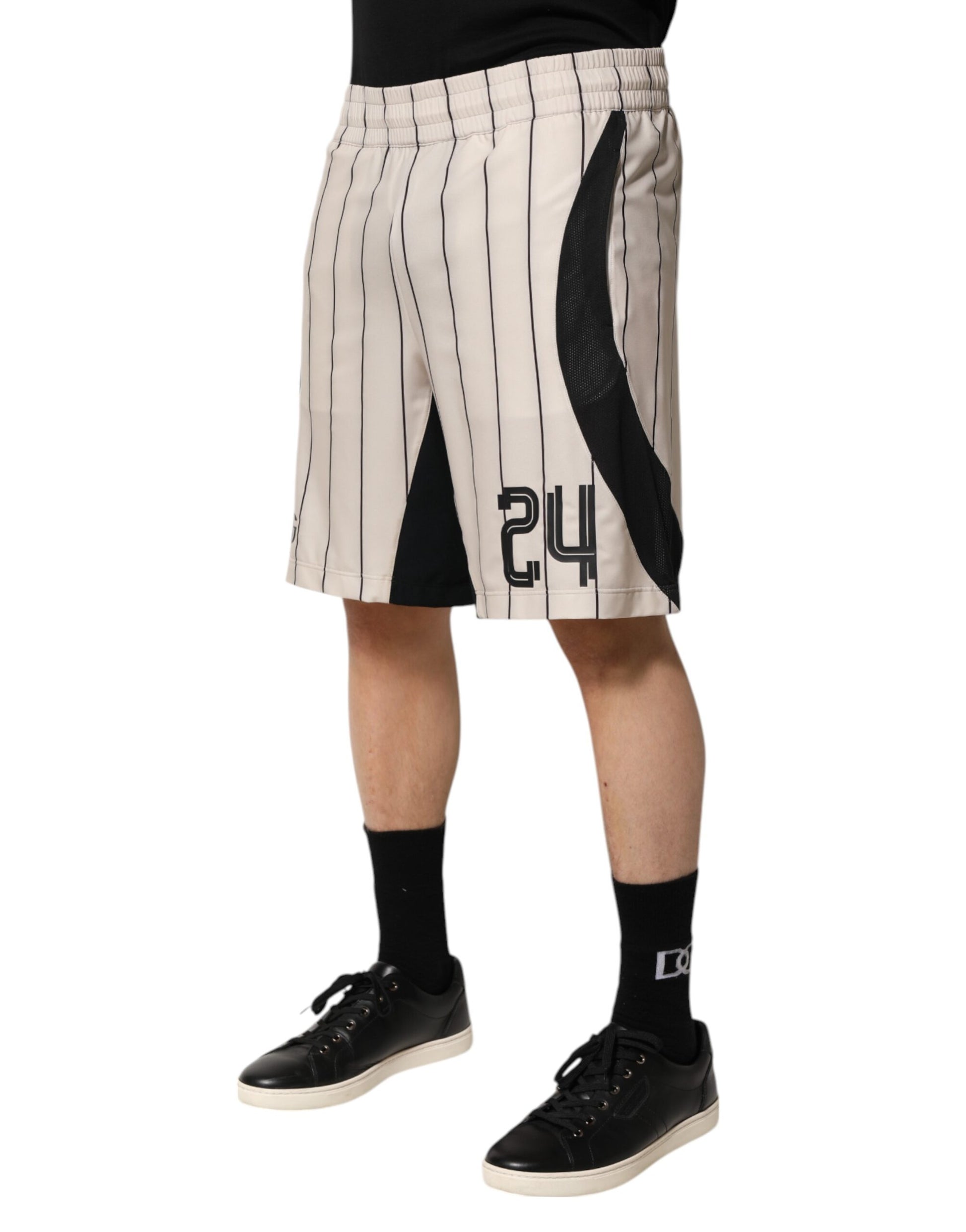 Man wearing shorts and sneakers